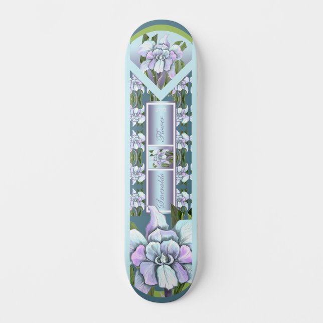 Skateboard Skate Fleur Smeraldo (Recto)