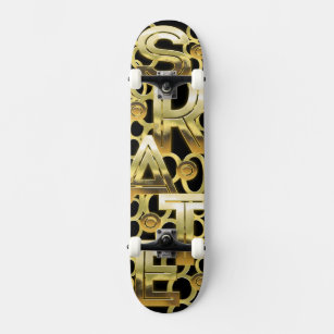 Skateboard SKATE in Solid Gold