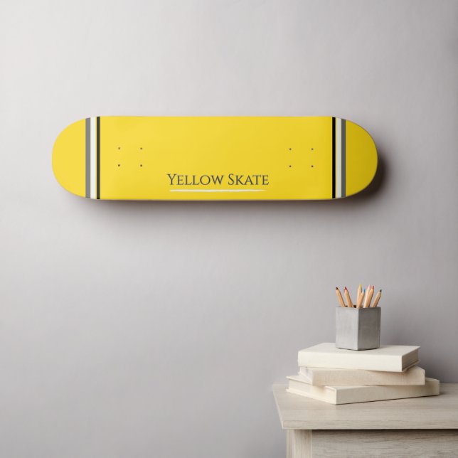 Skateboard Skate jaune (Art mural (Horz))