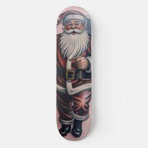 Skateboard Skate Père Noël Tattoo 1
