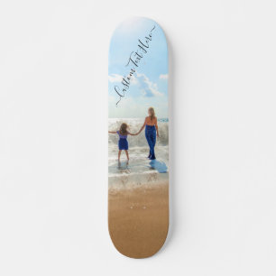 Skateboard Skate photo et texte personnalisé - Design été