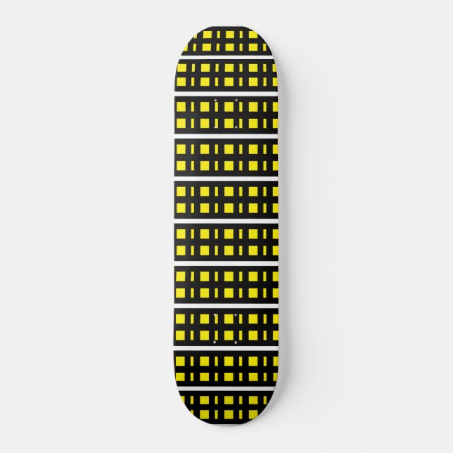 Skateboard skate preto e amarelo (Recto)