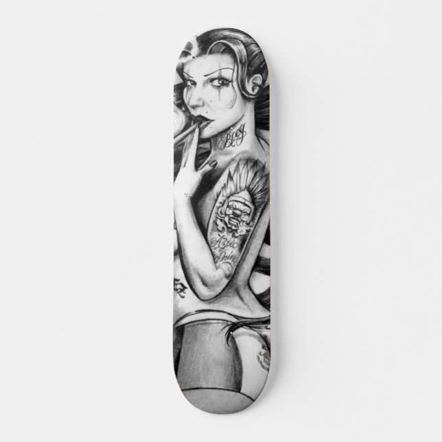 Skateboard skate tattoo girls (Devant)