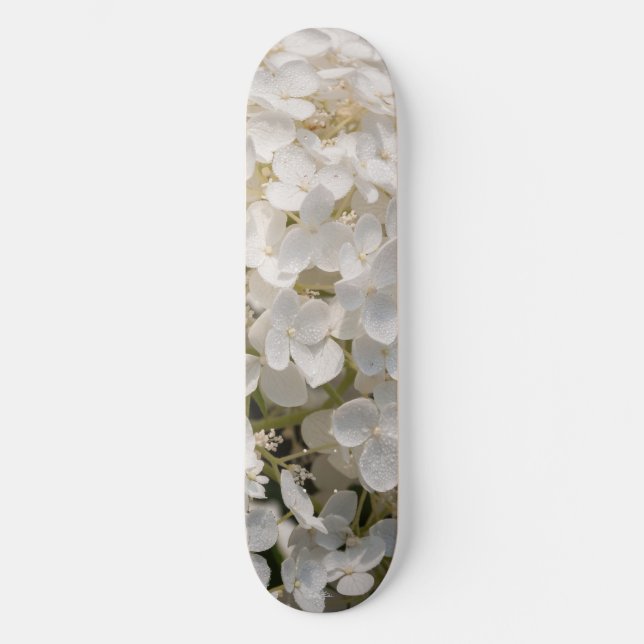 Skateboard Skateboard, fleurs blanche (Recto)
