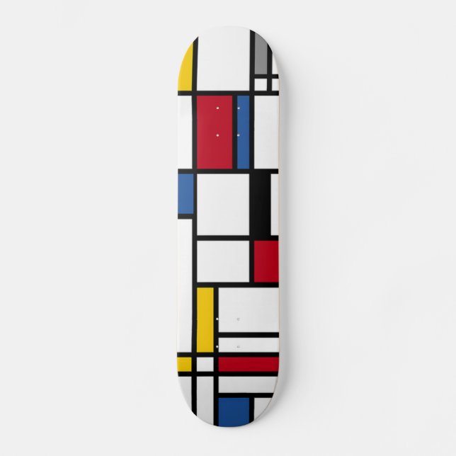 Skateboard Skateboards art Piet Mondrian abstraction (Recto)
