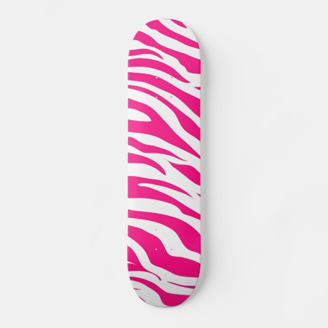 Skateboard Skateboards cool pour filles Hot rose Zebra Stripe (Recto)