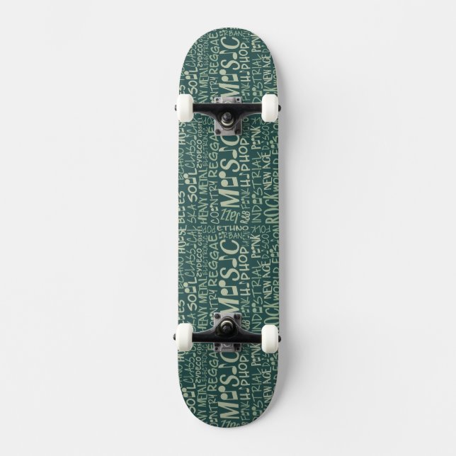 Skateboard Skateboards de collection Word de Genres de musiqu (Recto)