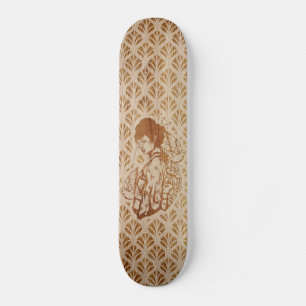 Skateboard Skateboards Geisha japonaise gravure sur bois