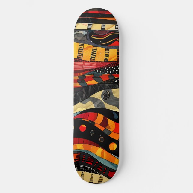 Skateboard Ski Motif Tribal Africain (Recto)