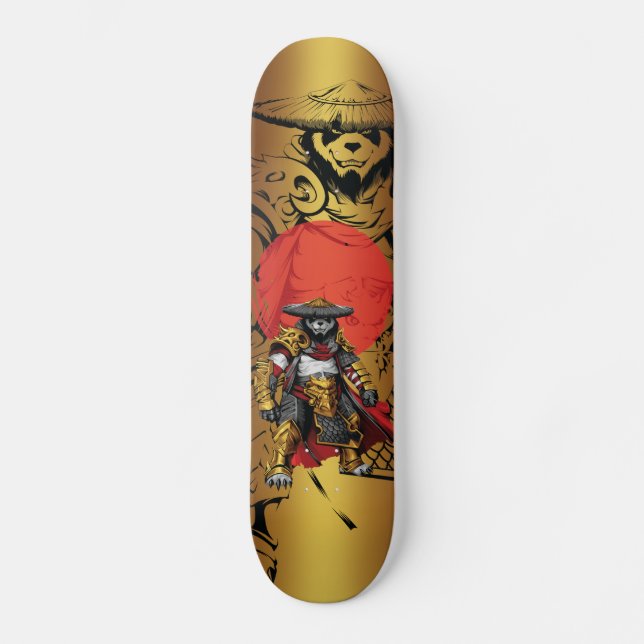 Skateboard Ski Panda samouraï (Recto)