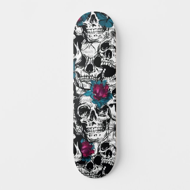 Skateboard Skull Flower Gothic (Recto)