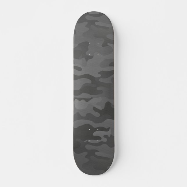 Skateboard Slate Grey Stealth Camo Skate (Devant)
