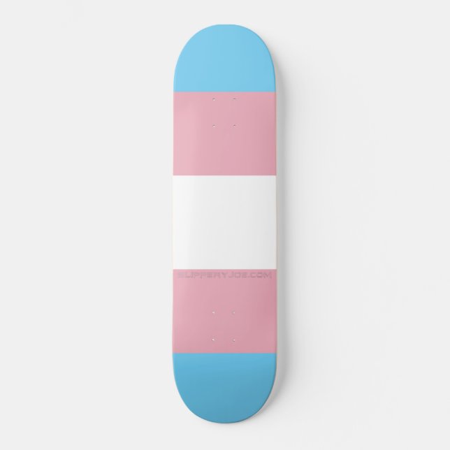 Skateboard SlipperyJoe's artistique Transgender Pride drapeau (Recto)