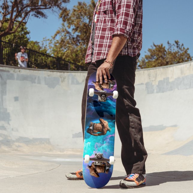 Skateboard SlipperyJoe's Man underwear bulge purple blue abst (Extérieur 2)