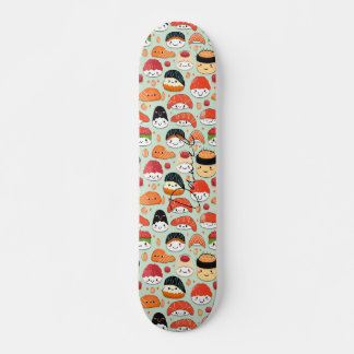 Skateboard Smile Nigiri Sushi Japon Motif alimentaire de dess