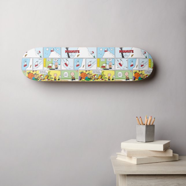 Skateboard Snoopy Sled Riding Food Dish (Art mural (Horz))