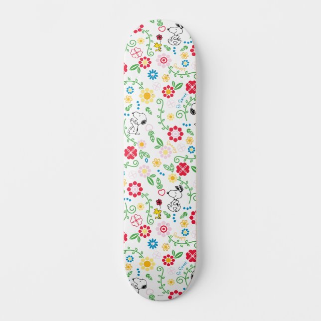 Skateboard Snoopy So Sweet Flower Motif (Recto)