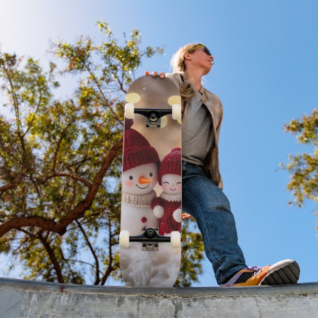 Skateboard Snowman Frosty Sibings Winter Joie (Extérieur 1)