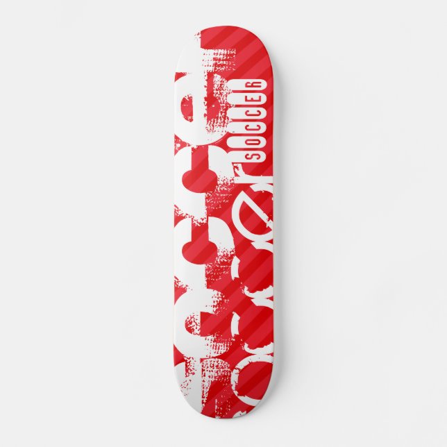 Skateboard Soccer ; Stripes rouge écarlate (Recto)