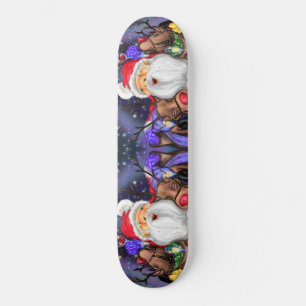 Skateboard Soirée de Noël pour Père Noël et Reindeers - Amusa