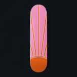 Skateboard Soleil Lever Rose Et Orange Vintage Boho Sunshine<br><div class="desc">Sun Print - rose et orange - Sunshine,  Modern Abstract Geometric Sunrise.</div>