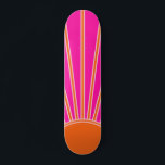 Skateboard Soleil Sunrise Hot Rose Et Orange Preppy Sunshine<br><div class="desc">Impression solaire - rose et orange chauds - Soleil,  Abstrait moderne Lever géométrique.</div>