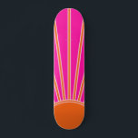 Skateboard Soleil Sunrise Hot Rose Et Orange Preppy Sunshine<br><div class="desc">Impression solaire - rose et orange chauds - Soleil,  Abstrait moderne Lever géométrique.</div>