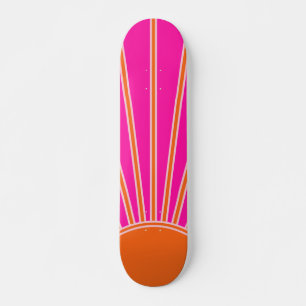 Skateboard Soleil Sunrise Hot Rose Et Orange Preppy Sunshine