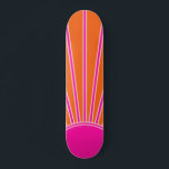 Skateboard Soleil Sunrise Orange Et Rose Chaud Preppy Sunshin<br><div class="desc">Impression solaire - rose et orange chauds - Soleil,  Abstrait moderne Lever géométrique.</div>