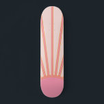 Skateboard Soleil Sunrise rose Abstrait Retro Sunshine<br><div class="desc">Pink Sun Print - Sunshine,  Abstrait moderne géométrique Sunrise.</div>
