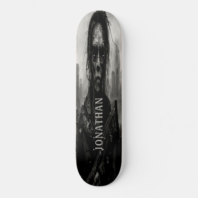 Skateboard sombre effrayant Zombie Guerrier (Recto)