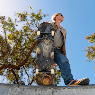 Skateboard Sorcier gothique magique