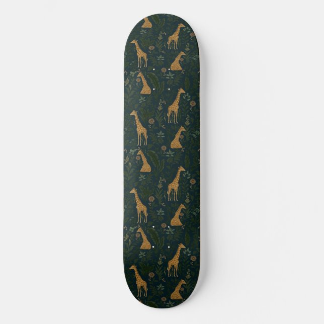 Skateboard Sortie de girafe tropicale (Recto)