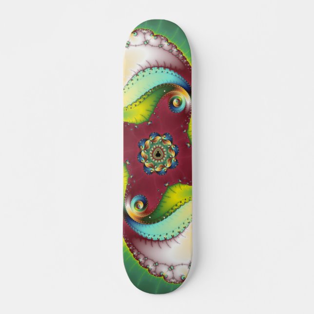 Skateboard Soubltle Glow - Fractal Art (Devant)
