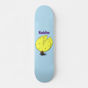 Skateboard Souris mignonne avec dessin animé au fromage