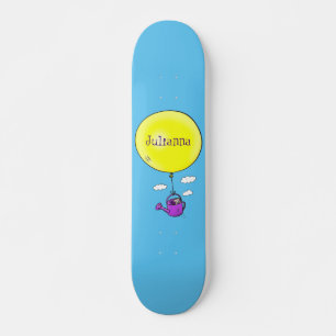 Skateboard Souris mignonne dans la canette d'arrosage avec de