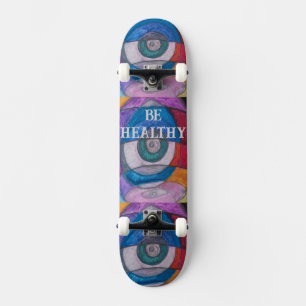 SKATEBOARD SOYEZ EN BONNE SANTÉ CONCEPTION DE PLANCHE À SKATE