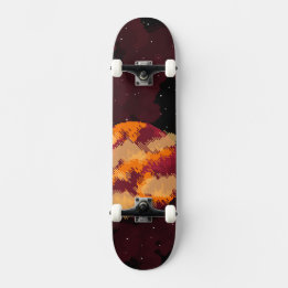 Skateboard Space Pixel Art.