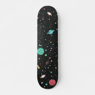 Skateboard Space Rocket Ships et Planètes