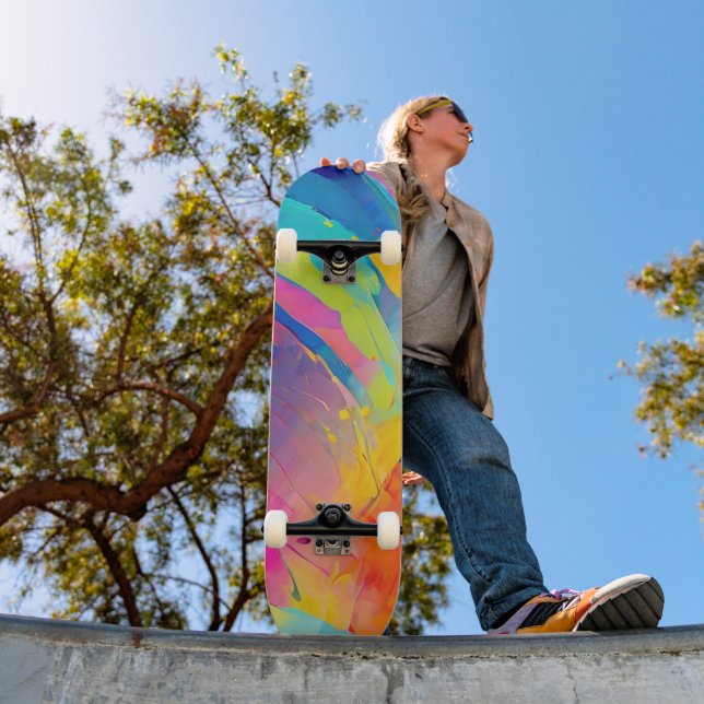 Skateboard Spectre dynamique arc-en-ciel (Extérieur 1)