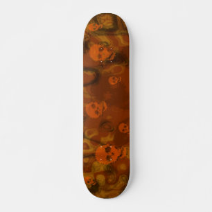 Skateboard Spectres crâniens Carton orange