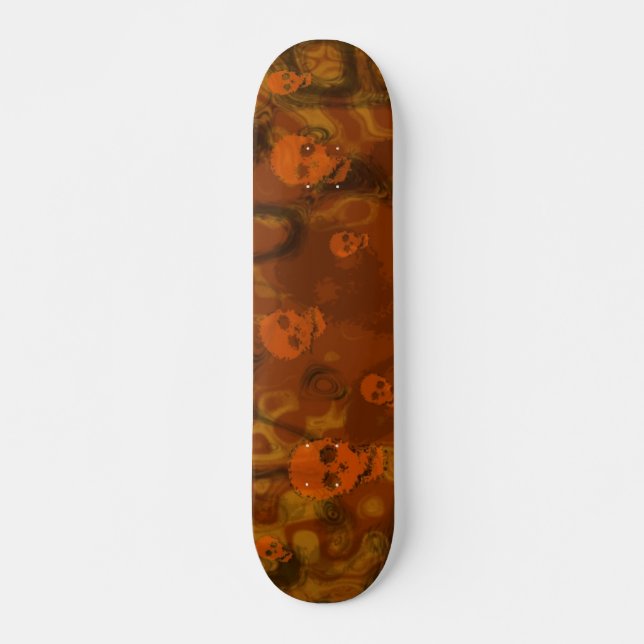 Skateboard Spectres crâniens Carton orange (Devant)