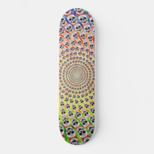 Skateboard Spirale des crânes : Édition psychédélique : Patin
