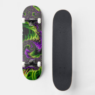 Skateboard Spirale violette et verte