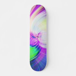 Skateboard SPIRALFLUO - Psychédélique colorée moderne fractal