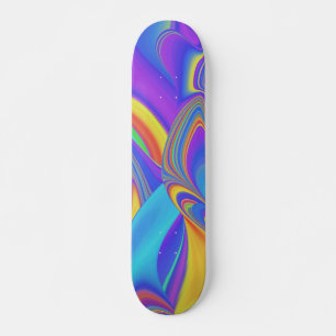 Skateboard Spirit of Summer Breeze Abstrait 3D Rainbowart