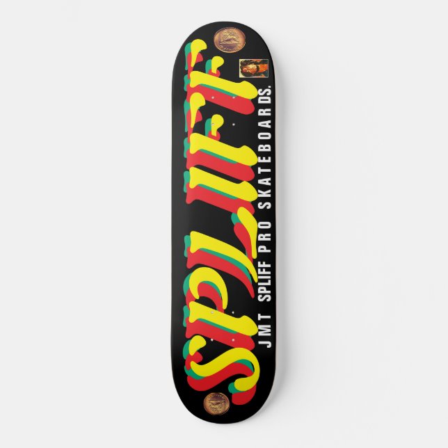 Skateboard SPLIFF. JMT 8 Patinage de 1/4" (Recto)