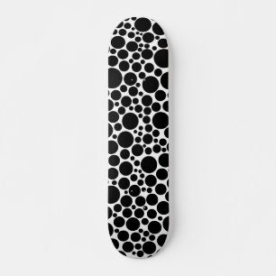 Skateboard Spotty - Noir sur Blanc