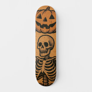 Skateboard Squelettes d'Halloween vintages/rétro