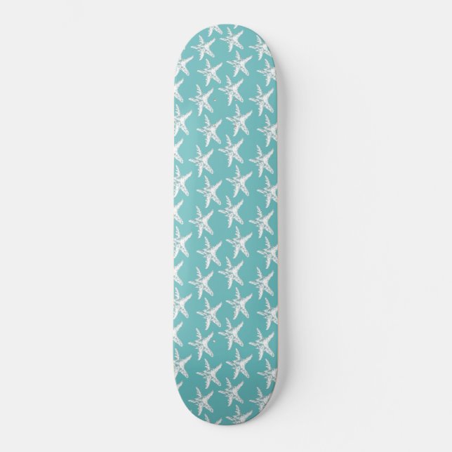 Skateboard Starfish élégant serviette de plage motif (Recto)
